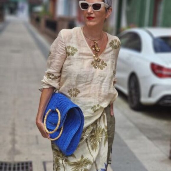 NWT ZARA PRINTED 100% RAMIE TUNIC DRESS 3390/170 Sz-S - Picture 2 of 11